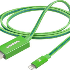 CABLE IPHONE, IPAD,IPOD LUMINOSO LED VERDE USB