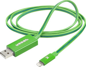 CABLE IPHONE, IPAD,IPOD LUMINOSO LED VERDE USB