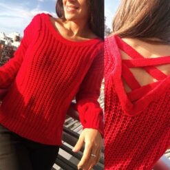 SWEATER ROJO, CAMEL, NEGRO Y ROSA PARA MUJER