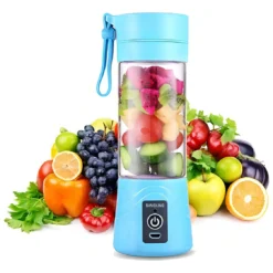 Alternative view of Licuadora Juguera Portatil Recargable Usb 380ml Celeste