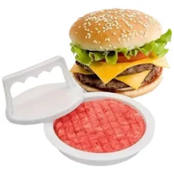 Molde Smash Hamburguesa Caseras Gadnic Prensa C/ Manija Tapa Color Blanco