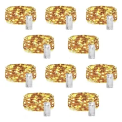 Pack X 10 Guirnaldas Microled Alambre Luz Led Calidas 3 Mts