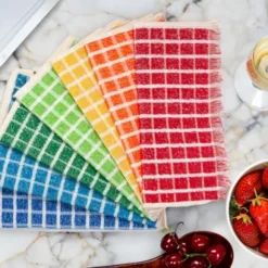 Alternative view of Pack X 6 Repasadores Cocina Toalla Algodón Cuadros Colores Surtidos