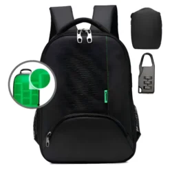 Mochila Fotografía Pro Gadnic 20l Camara Funda Impermeable Interior Organizador Candado Numérico