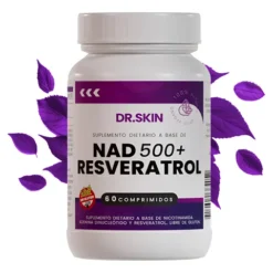 Nad + Resveratrol Dr Skin 60 Comprimidos Rejuvenecé Tus Células, Activá Tu Energía Y Rendí Mejor Cada Día! Vitamina B3 Nicotinamida Suplemento Antiage Cognitivo Energizante Vegano