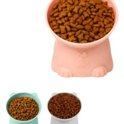 Comedero Bebedero Plato Alto Gato Mascota Elevado Inclinado