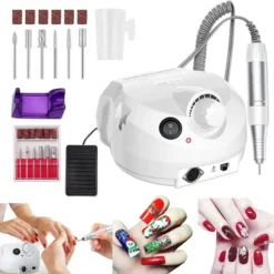 Torno Electrico Para Uñas Manos Pies Manicuria Pedicuria