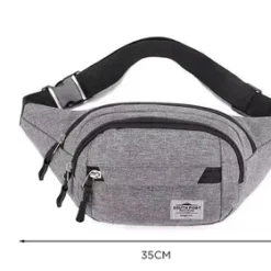 Alternative view of Riñonera Unisex Bandolera Porta Celular Tarjeta X4 Cierres Color Azul