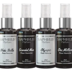 Saphirus Parfum Femeninos/masculinos 60ml - Pack X4