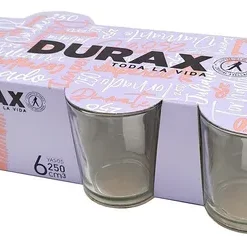 Vaso Vidrio Bajo Imperial Durax 250 Ml Hsk / 6 Unidades Color Transparente