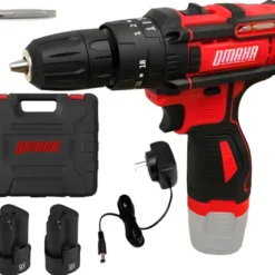 Taladro Atornillador Percutor Inalambrico Bateria Omaha Color Negro Frecuencia 50 60hz