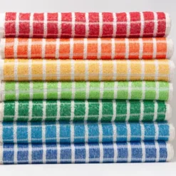 Pack X 6 Repasadores Cocina Toalla Algodón Cuadros Colores Surtidos