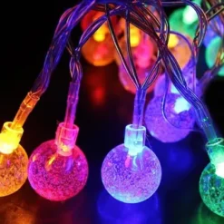 Guirnalda 3mts 20 Burbujitas Led Navidad Deco - Pilas 2aa Multicolor
