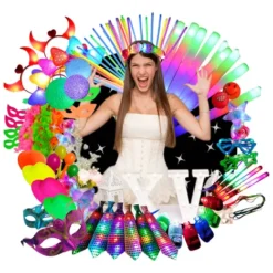 Combo Fiesta De 15 Cotillón Luminoso 245art 100/120 Personas