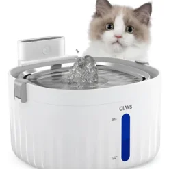 Bebedero Fuente De Agua Para Mascotas Acero Inoxidable Color Blanco