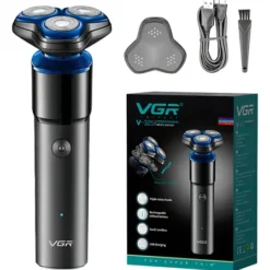 Afeitadora Eléctrica Hombre Shaver Vgr V-325 Recargable Color Negro y azul