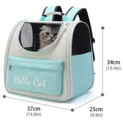 Alternative view of Mochila Hello Cat Para Mascotas Gatos Y Perros Suono Color Celeste