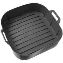 Alternative view of Molde Bandeja Silicona Cuadrado Freidora Aire Airfryer 20cm Gris Oscuro