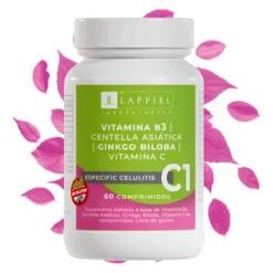 Anti Celulitis Centella Asiatica Ginko Biloba | Suplemento Comprimidos Pastillas | C1 Lappiel | 60 Comprimidos