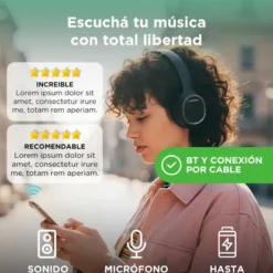 Alternative view of Auriculares Gamer Inalámbricos Gadnic HP 63 ABLUE163