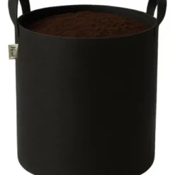 Maceta Tela Geotextil 80 Lts Con Manija Huerta Cultivo Negro Maceta 80 Litros Geotextil Vivro