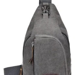Bolso Morral Gadnic Mochila Con Correa A Un Hombro Color Gris