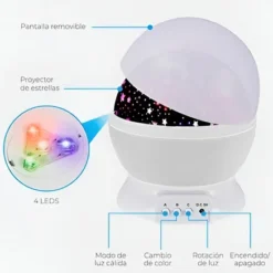 Alternative view of Velador Estrellas Luces Proyectores Luz Bola Pelotas Galaxia