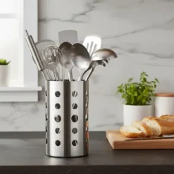 Escurridor Cubiertos Organizador Cocina Acero Inoxidable Plateado