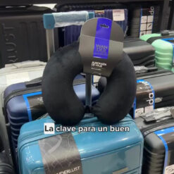 Alternative view of Almohada de Viaje Wanderlust Inteligente Viscoelástica Memory Foam Color Negro Liso Confort