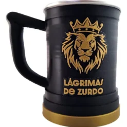 Jarra Chop Fernetero Milei Lagrimas De Zurdo Vaso 500c Dorado Oscuro