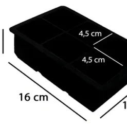 Alternative view of Cubetera Silicona Hielo Cuadrado Grande Molde Apto Horno Color Negro