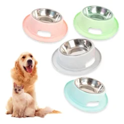 Bowl Comedero Para Mascotas Anti Hormigas Anti Deslizante Color Rosa