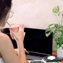 Alternative view of Canasto Cajón Organizador Rattan Plástico Premium Grande Xl Color Negro / Full Black