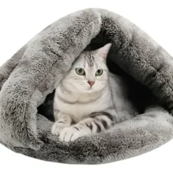 Cama Cucha De Peluche Para Gato Perro Mascota Cueva