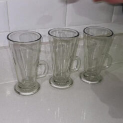 Alternative view of Juego De Jarros De Cafe X3 Vidrio Capuchino Submarino 280 Ml Blanco