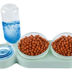 Plato Comedero Doble Para Mascotas Bowl Bebedero Perros Gato