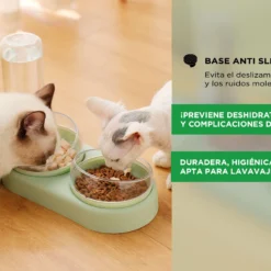 Alternative view of Plato Comedero Doble Para Mascotas Bowl Bebedero Perros Gato