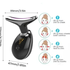 Alternative view of Masajeador Reductor Papada Térmico De Rostro Cuello Facial Color Negro (Ultimas Unidades)