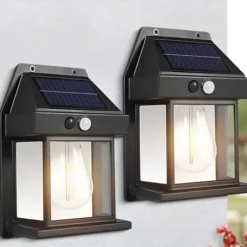 Alternative view of Farol De Pared Luz Led Solar Exterior Jardín Cálida X 2uni
