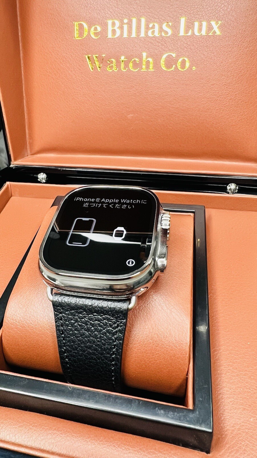 49MM Apple Watch ULTRA 2 Titanio Pulido CORREA de Cuero Negro PERSONALIZADA LTE GPS 49MM Apple Watch ULTRA 2 Titanio Pulido CORREA de Cuero Negro PERSONALIZADA LTE GPS