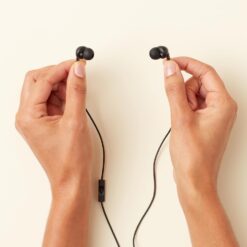 Amazon Basics Auriculares con Cable con Micrófono, Auriculares Intraurales, Conector de 3.5mm, Paquete de 2