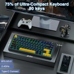 AULA F75 Teclado Mecánico para Juegos Inalámbrico 75%