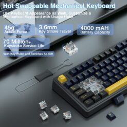 AULA F75 Teclado Mecánico para Juegos Inalámbrico 75%