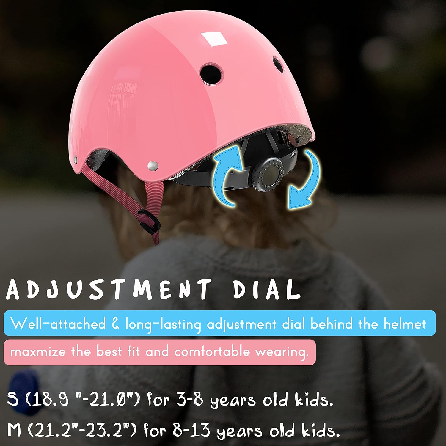 Casco Infantil Ajustable con Rodilleras, Coderas y Muñequeras, Juego de Equipo de Protección 7 en 1 para Niños y Niñas, para Monopatín, Bicicleta, Patinete, Hoverboard