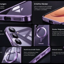 Funda para Samsung Galaxy S26 / Plus, funda protectora de silicona MagSafe, bolsa de titanio