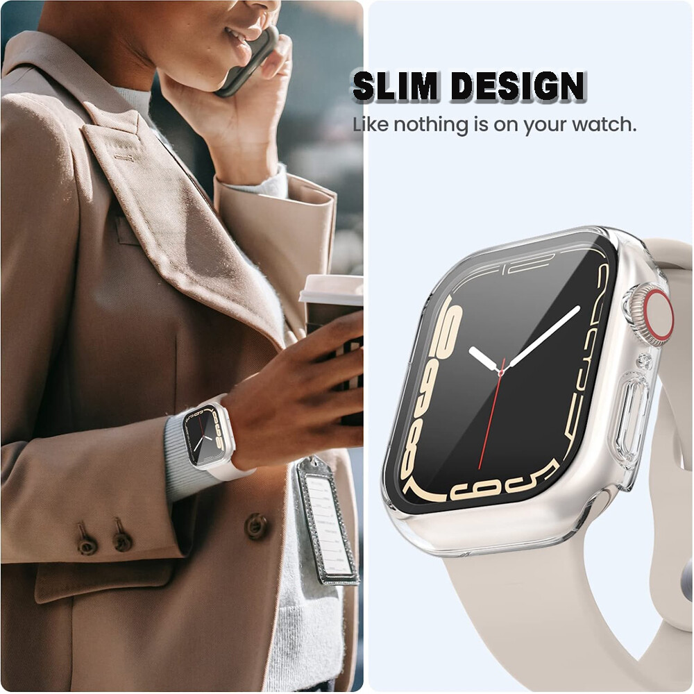 Funda protectora de pantalla de vidrio templado completo para Apple Watch Series 11 10 9 8