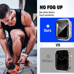 Funda protectora de pantalla de vidrio templado completo para Apple Watch Series 11 10 9 8