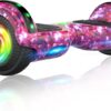 Hoverboard con luces LED, ruedas luminosas LED, Hoverboard autoequilibrante con tecnología de equilibrio activo, no incluye el hoverkart