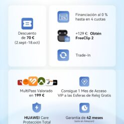 HUAWEI Watch GT 7 41mm Reloj Inteligente, GPS, para Android e iOS, 14 Días, Rosa