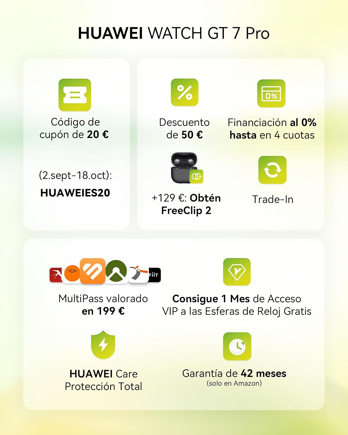HUAWEI Watch GT 7 Pro 46mm Reloj Inteligente, ECG GPS, iOS, 21 Días, Amarillo